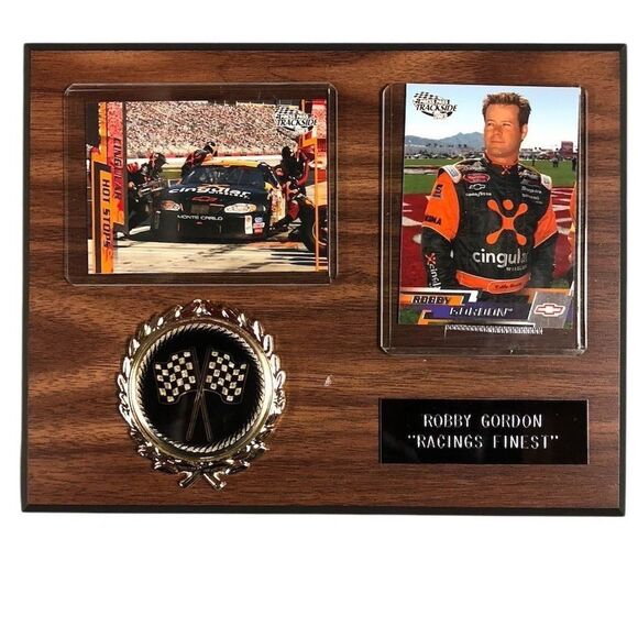 NASCAR Racing Plaque with Cards Wall Display Collectible - Picture 1 of 2